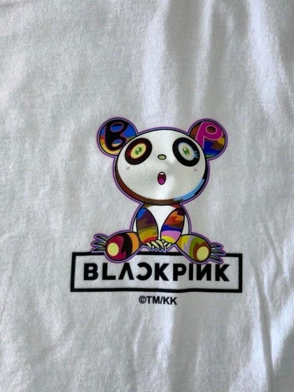 WHITE BLACKPINK Unisex X Takashi Murakami Signature Panda T-Shirt.